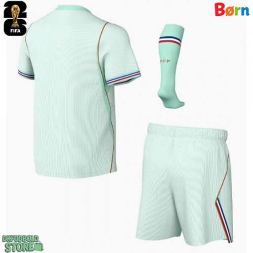 Frankrig Replika Babytøj Udebanesæt Børn VM 2026 Kortærmet (+ Korte bukser)